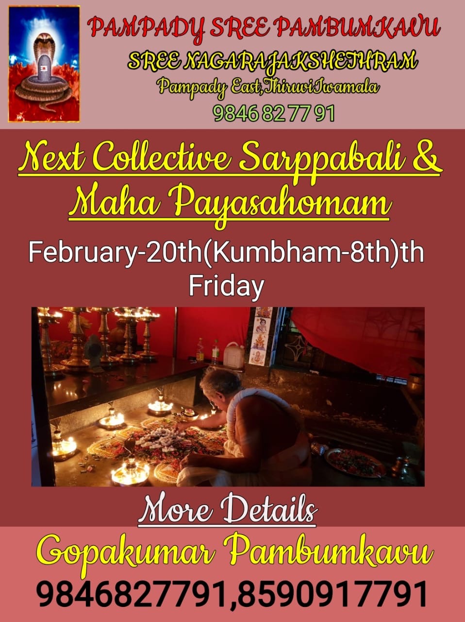 Collective Sarpabali yajnam and Maha Payasa Homam - February 2026​
